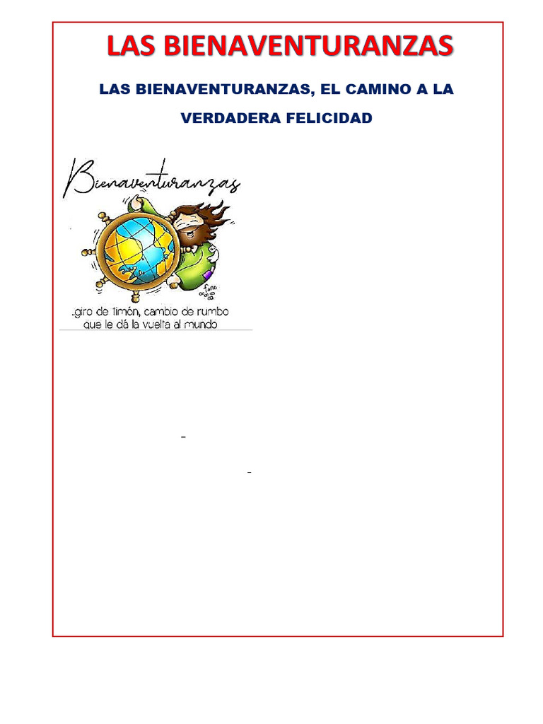 Bienaventuranzas: Camino a la Felicidad | PDF