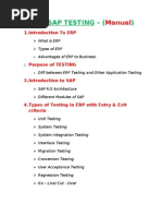 Sap Testing - : Manual