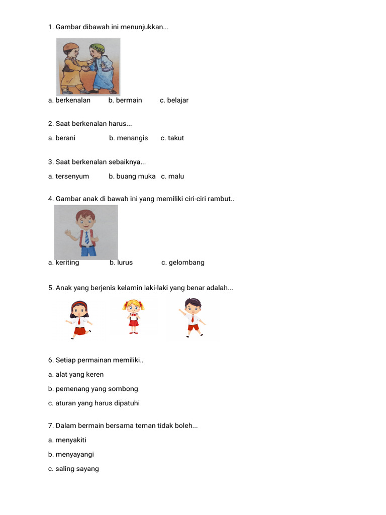 Panduan Bermain dan Berkenalan Anak | PDF