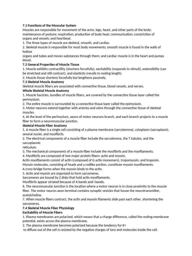 Summary Muscles | PDF | Anatomical Terms Of Motion | Muscle Contraction