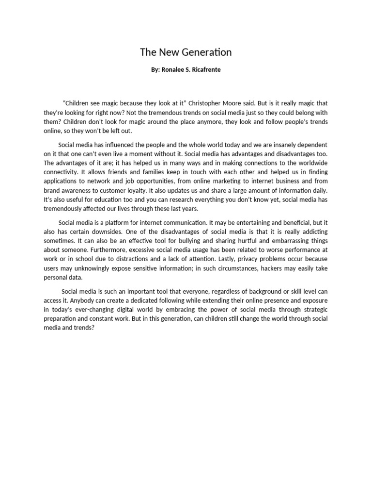 The New Generation | PDF