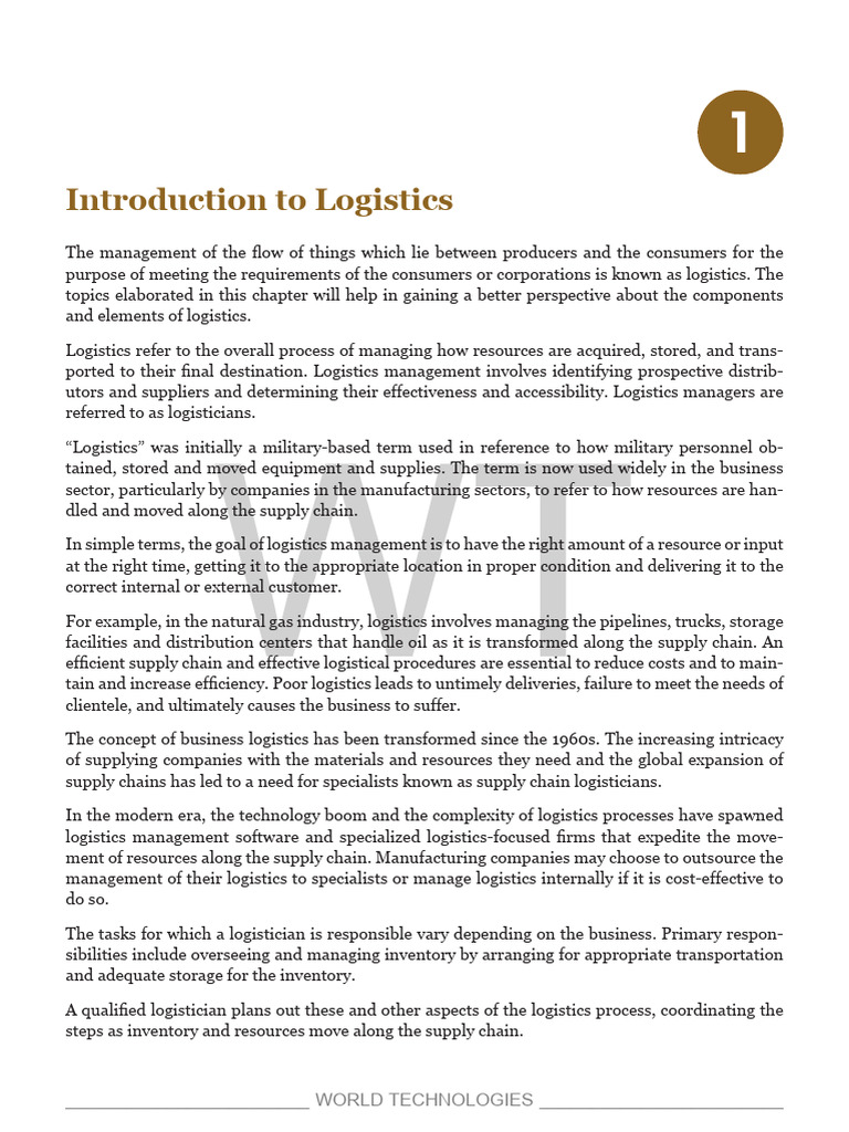 Logistics Management | PDF | Logistics | Supply Chain