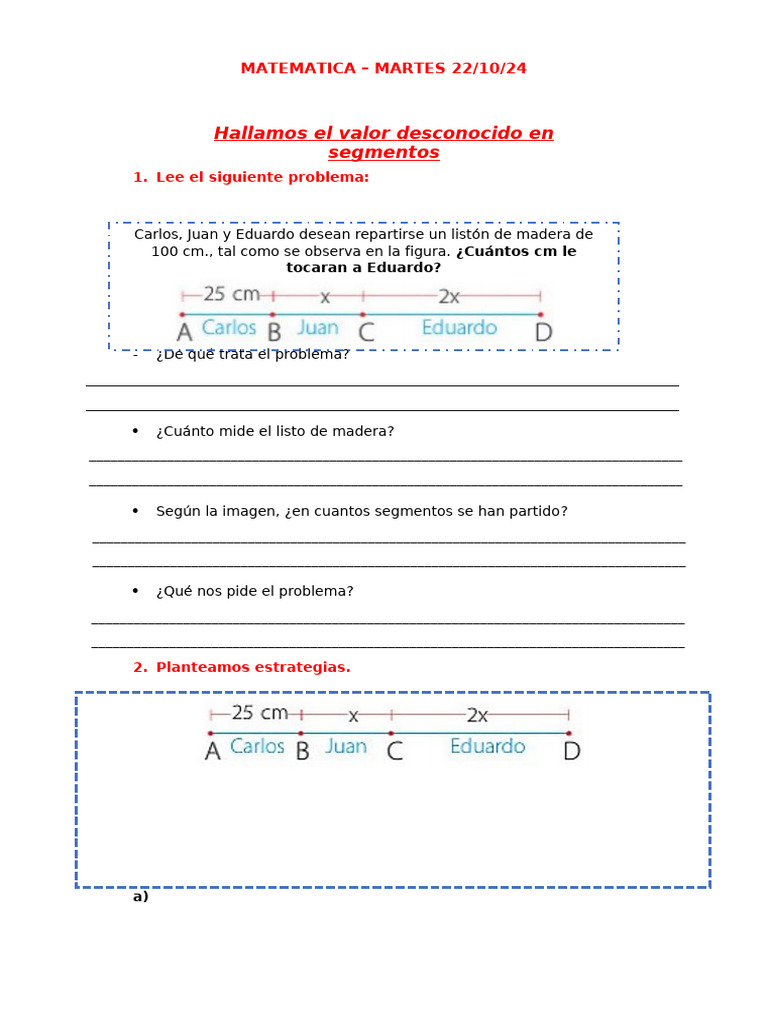 Ficha Mate Lun 7 Hallamos Valor Desconocido 933623393 Prof Yessenia | PDF