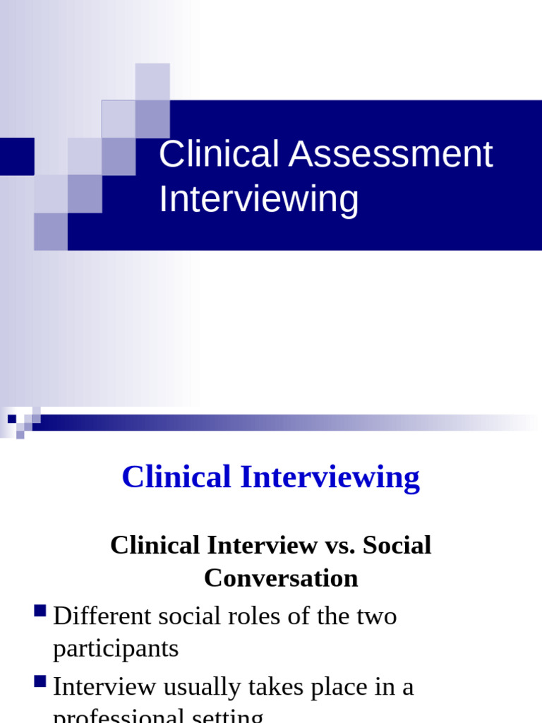 Clinical Interviewing Techniques Overview | PDF | Medical Diagnosis ...