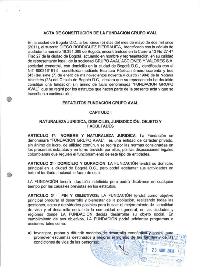 3 Fga Documento de Constitucion | PDF