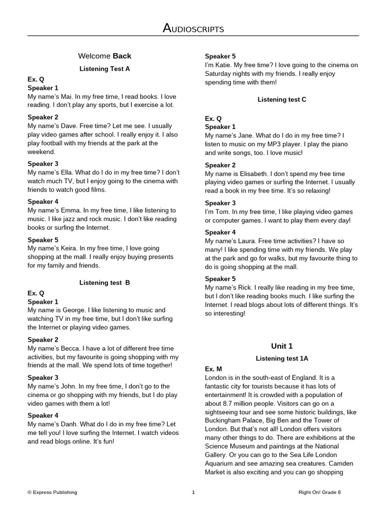 Listening Tests for English Practice | PDF | Volcano