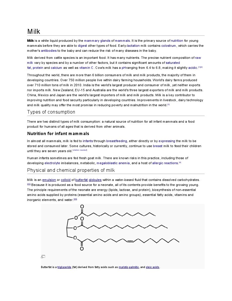 Milk | PDF