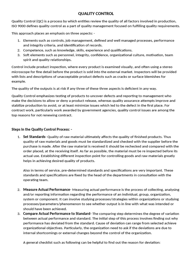 1760 Quality Control | PDF | Business