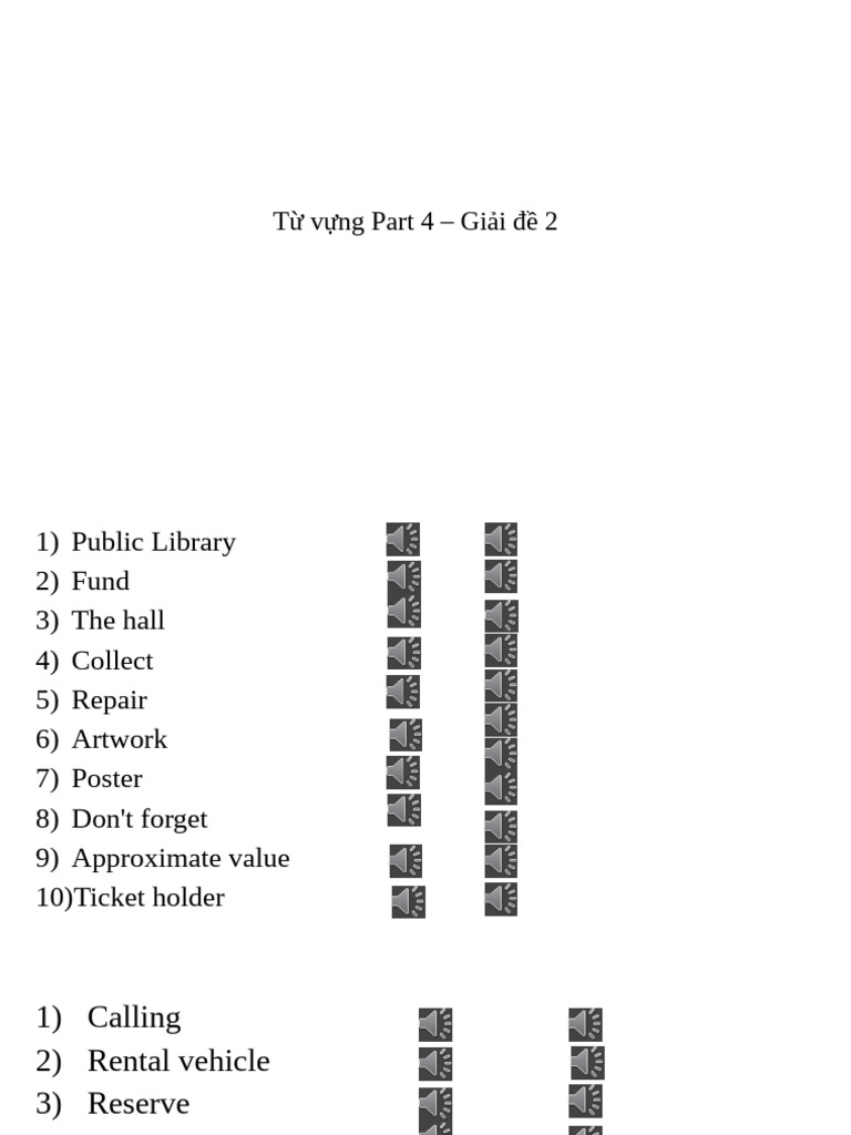 Vocabulary Part 4 - Practice Test 2 | PDF