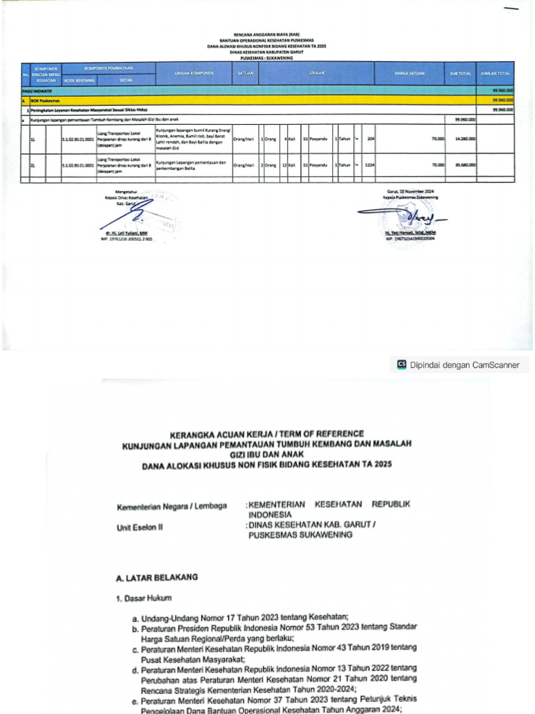 Rab Dan Tor Kunjungan Lapangan Pemantauan Tumbang | PDF