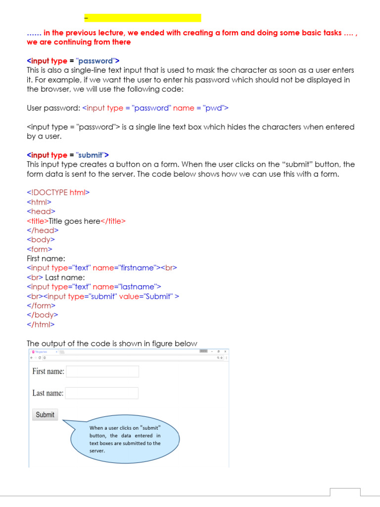 Web Development Lecture 06 | PDF | Button (Computing) | Software