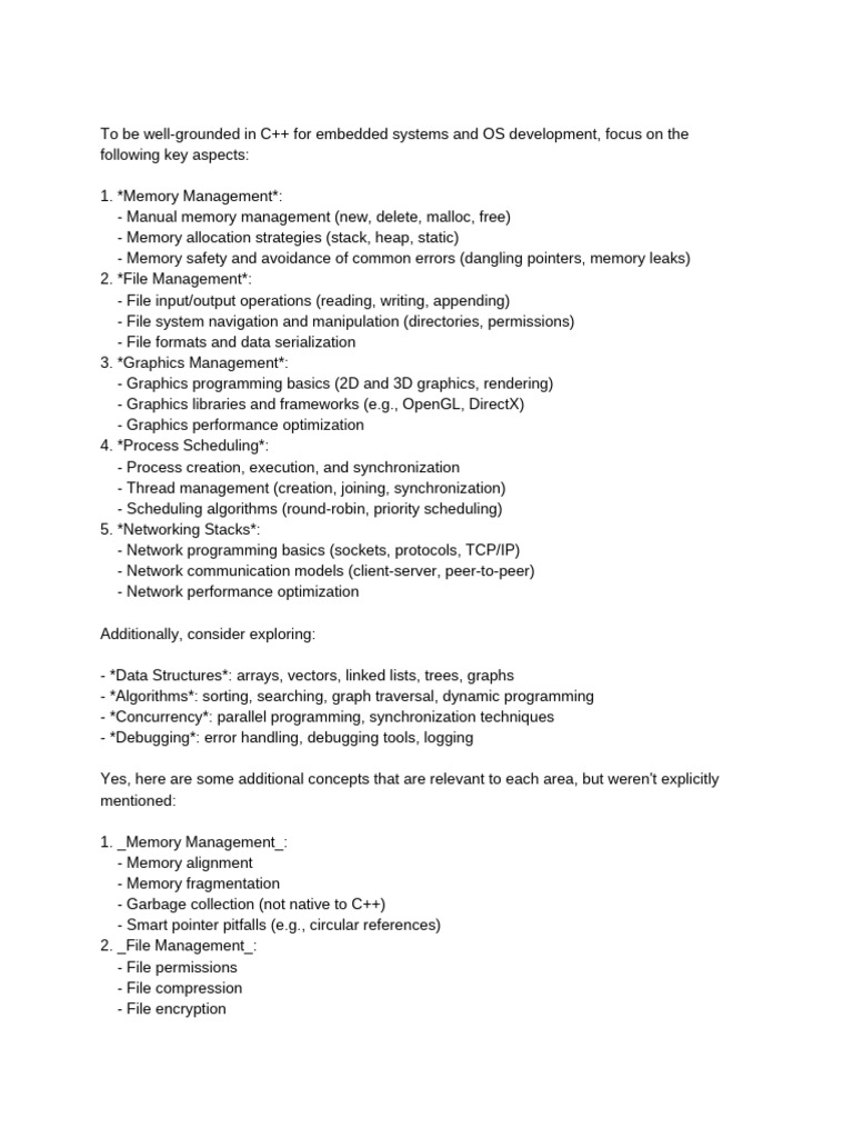 C++ Essentials for Embedded Systems | PDF | C++ | Shader