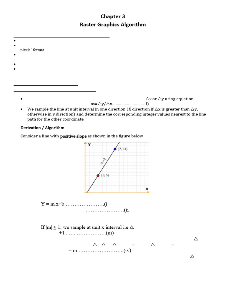 Chapter 2 Scan Conversion Algorithm - 241121 - 135049 | PDF | Polygon ...