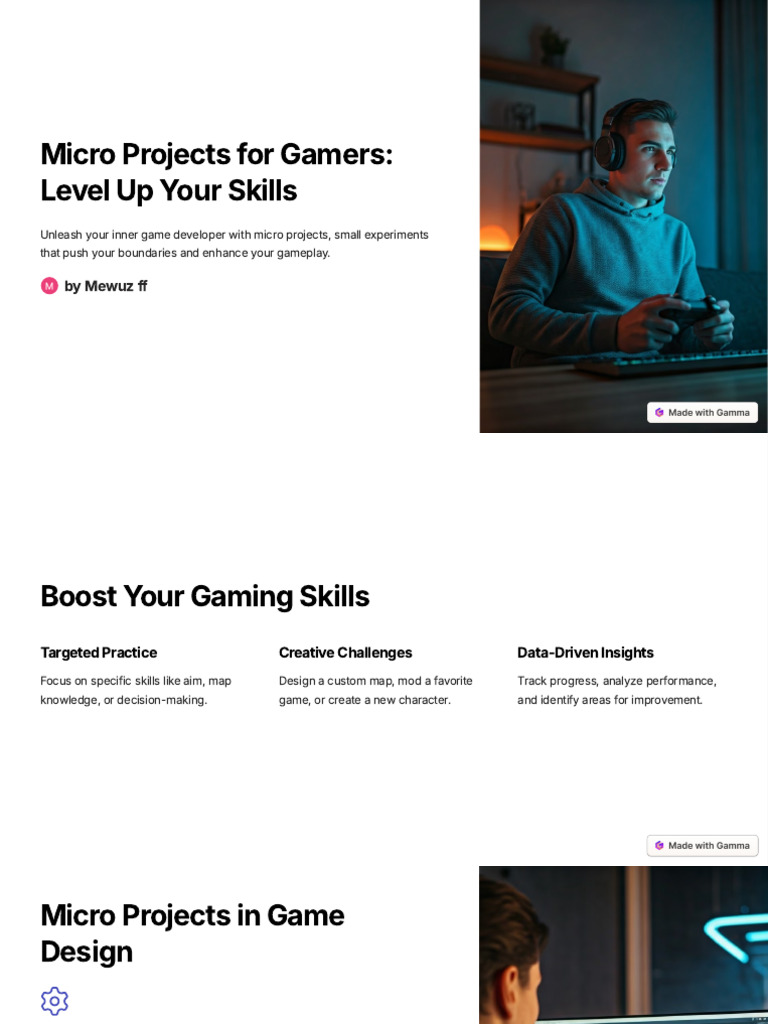 Micro-Projects-for-Gamers-Level-Up-Your-Skills | PDF