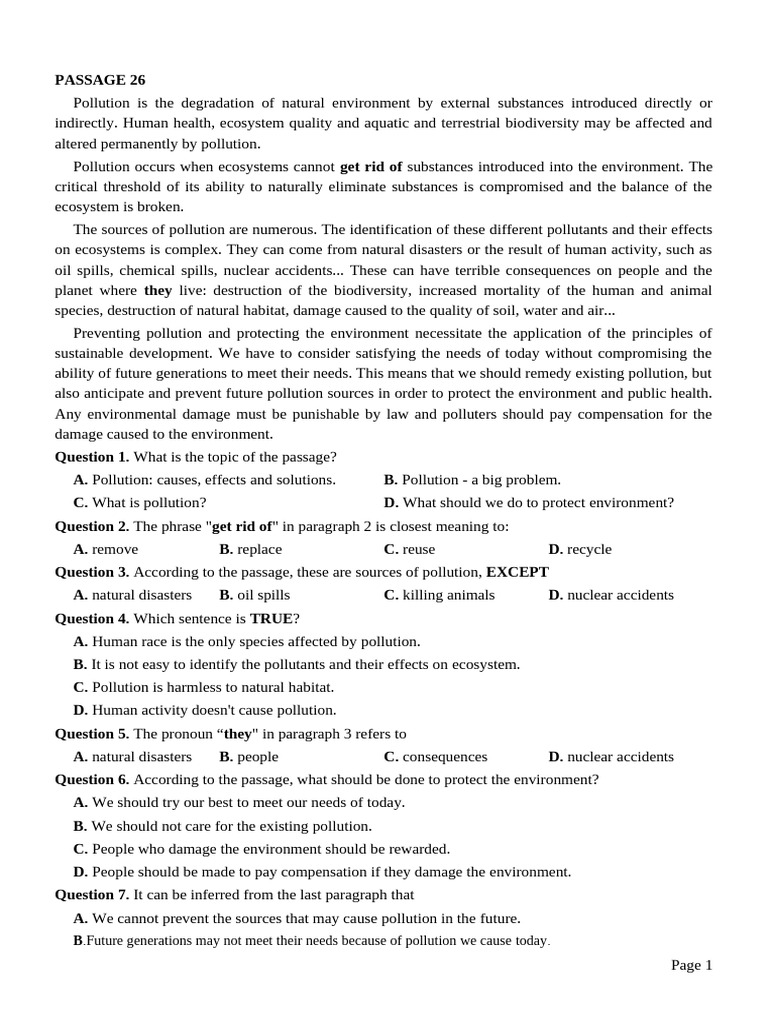Environment 2. | PDF | Pollution | Atmosphere Of Earth