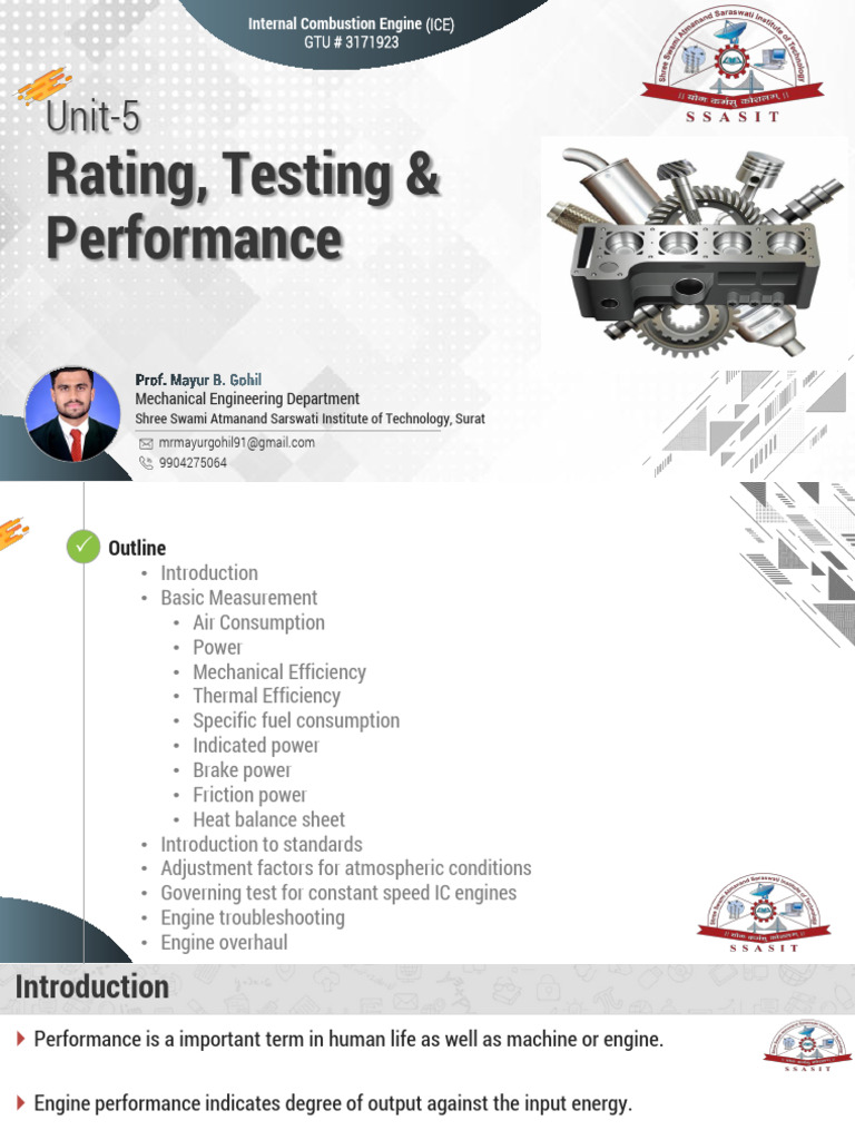 IC Engine Testing & Performance Metrics | PDF | Engines | Power (Physics)