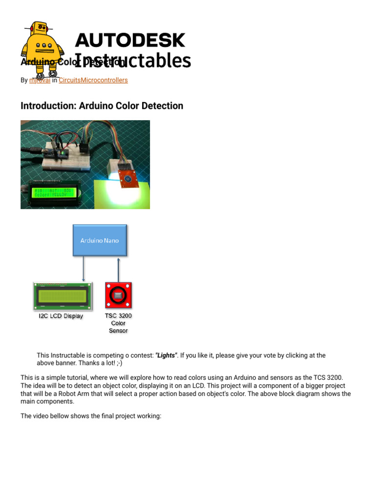 Arduino Color Detection - 5 Steps (With Pictures) - Instructables | PDF ...