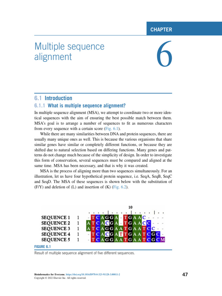 Chapter 6 Multiple Sequence Alignment 2022 Bioinformatics For Everyone ...