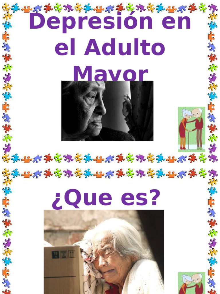 Depresión en El Adulto Mayor | PDF | Trastorno depresivo mayor | Adultos