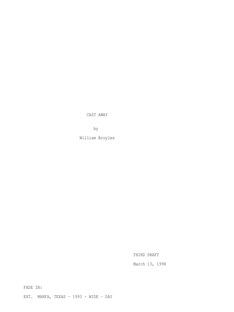 Cast Away | PDF | Jungle | Beach