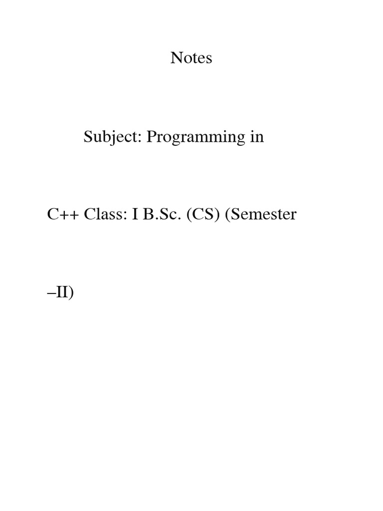 Notes | PDF | Class (Computer Programming) | Inheritance (Object ...