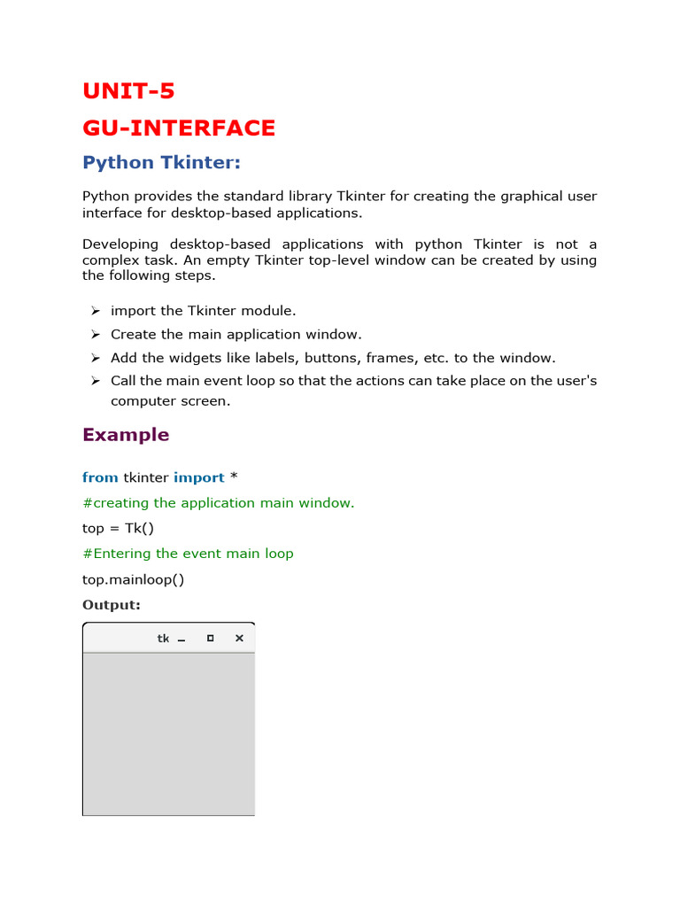 UNIT_5 PYTHON | PDF | Window (Computing) | Computing