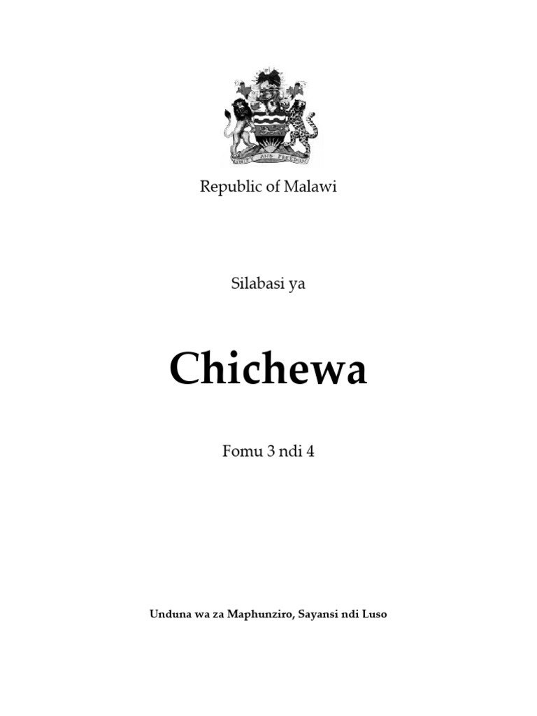 Chichewa Syllabus for Forms 3 and 4 | PDF | Human Communication | Languages