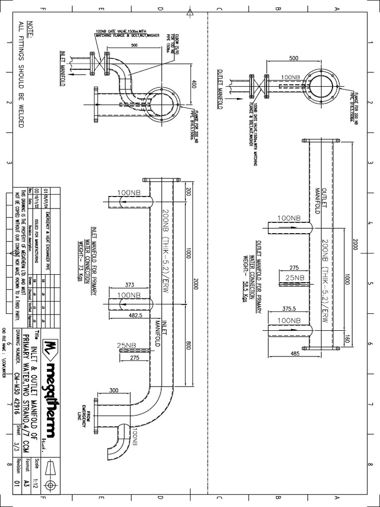 R1 - Inlet & Outlet Manifold For Primary - SH3 | PDF