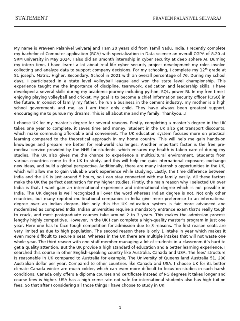 Statement 1 pdf computer security security