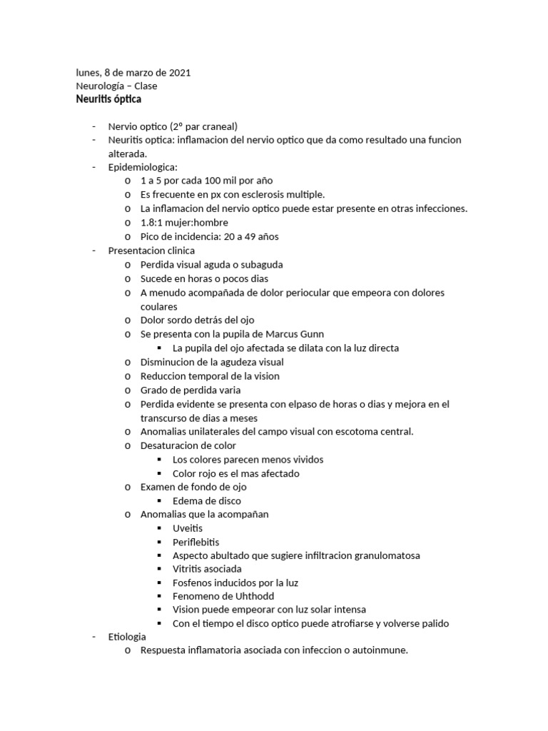 Neuritis Optica, Cefalea Tensional y Migraña | PDF | Migraña | Dolor de ...