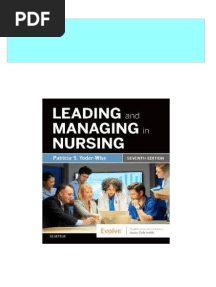 Full Leading and Managing in Nursing Patricia S. Yoder-Wise PDF All Chapters