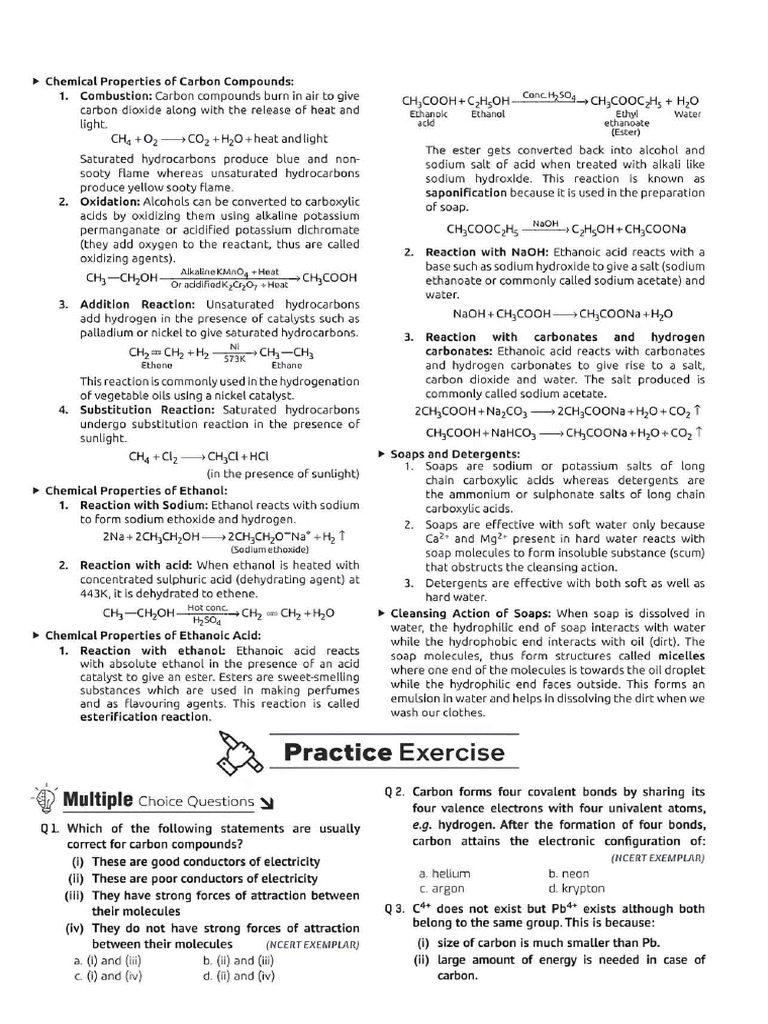 Carbon and Its Compounds | PDF
