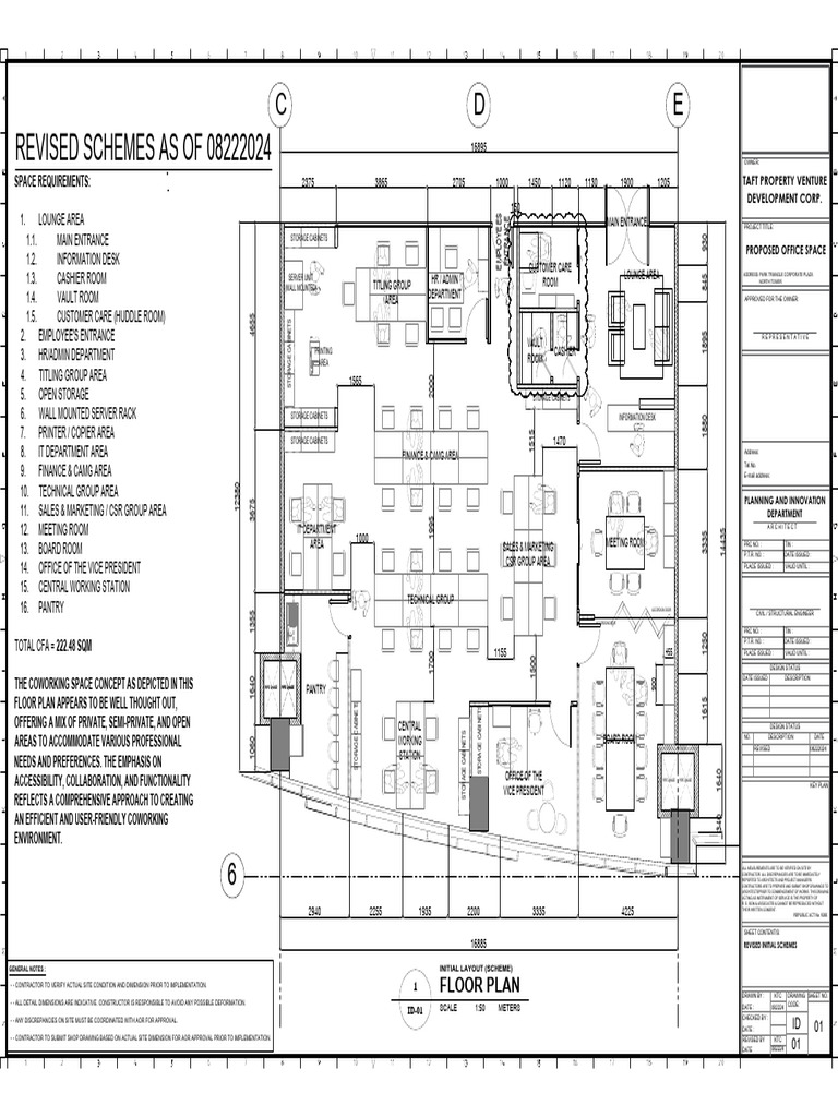 Proposed Office Space Floor Plan | PDF