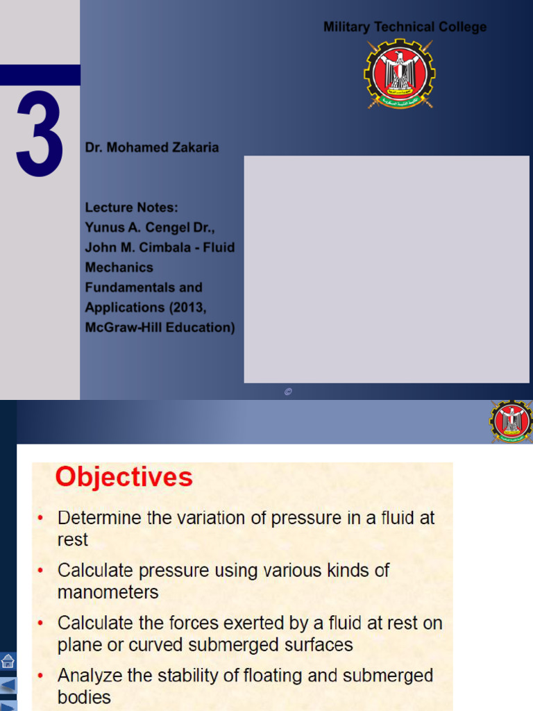 Fluid Statics in Aeronautics Lecture | PDF | Pressure Measurement ...