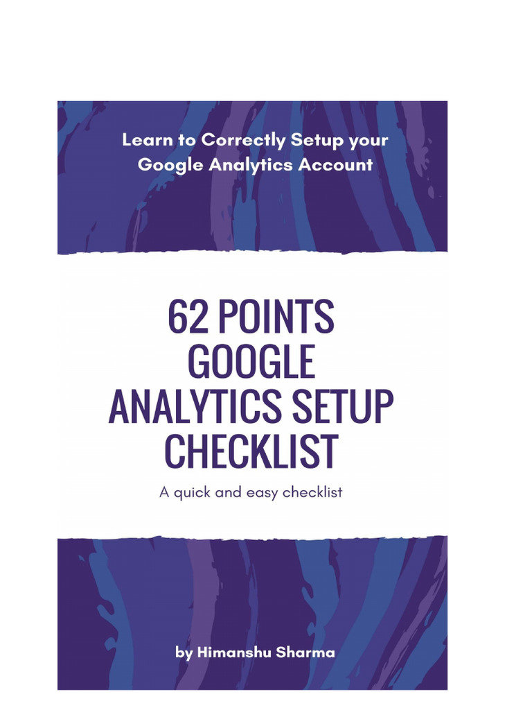 62 Points GA Checklist Ebook - v6 | PDF | Websites | Analytics