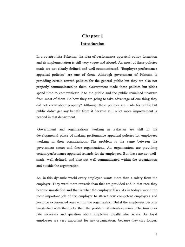 Final Thesis Pdf Performance Appraisal Employment