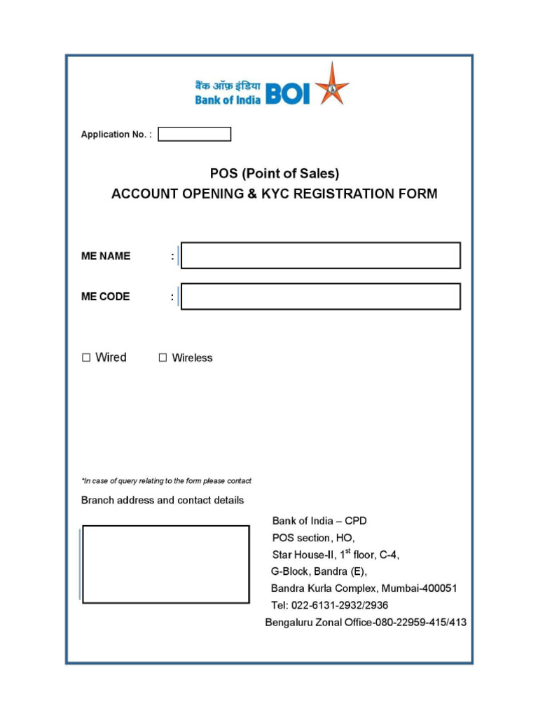 POS Form | PDF