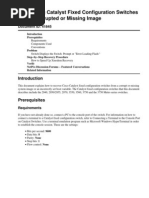 Recovering Catalyst Fixed Configuration Switches
