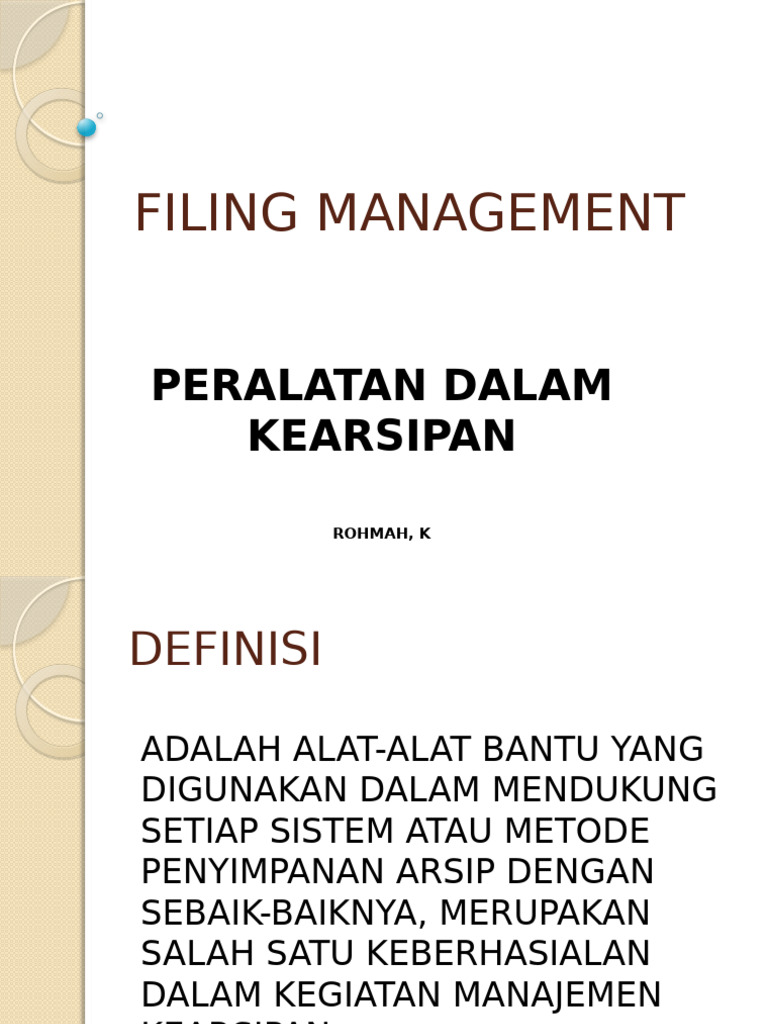 Filing Management 03 | PDF