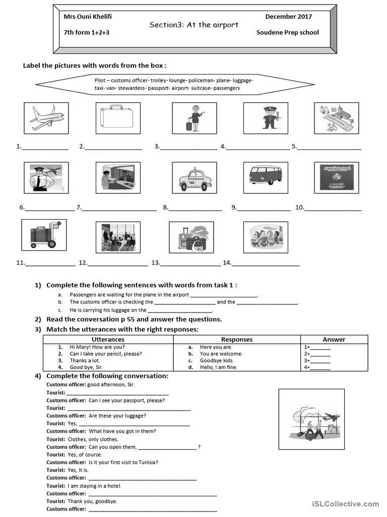 At The Airport | PDF | Baggage | Human Communication