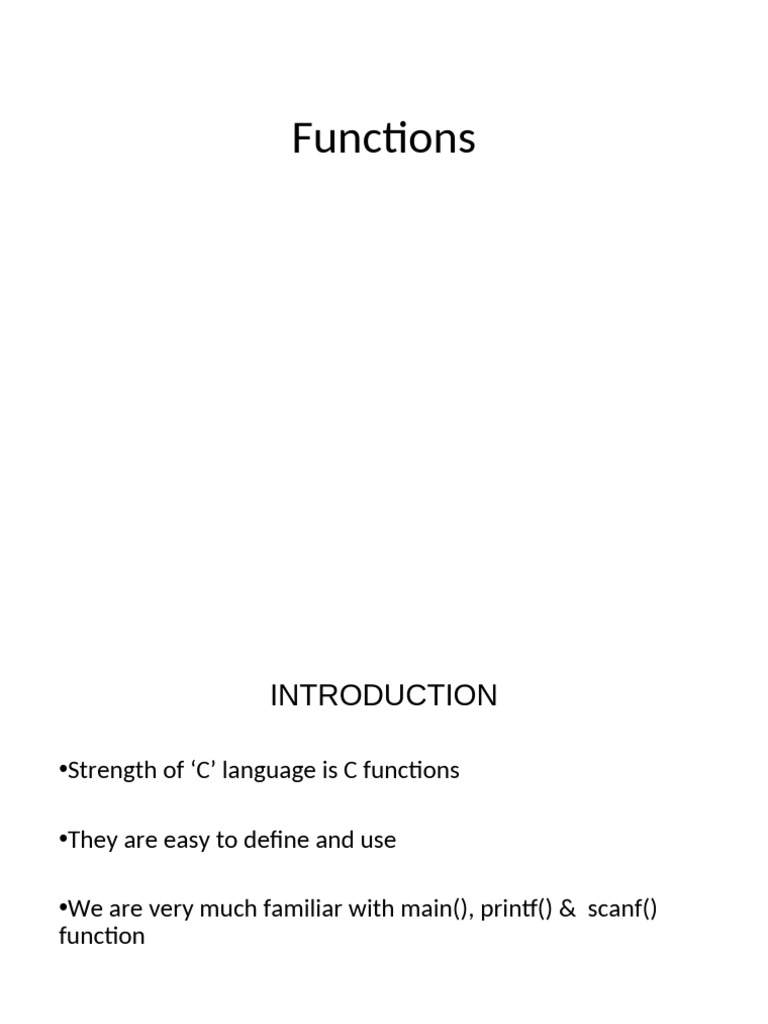 Understanding C Functions and Usage | PDF | Parameter (Computer ...