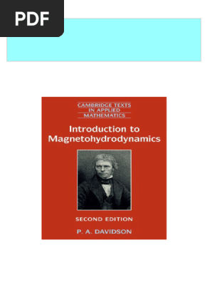 PDF Introduction To Magnetohydrodynamics P. A. Davidson