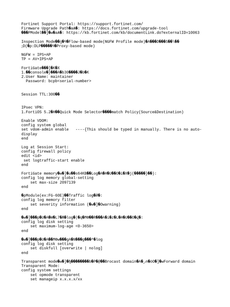 FortiGate Notes | PDF