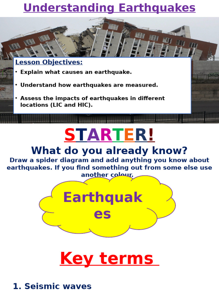 Lesson 10 11 earthquakes and case studies pdf earthquakes seismology
