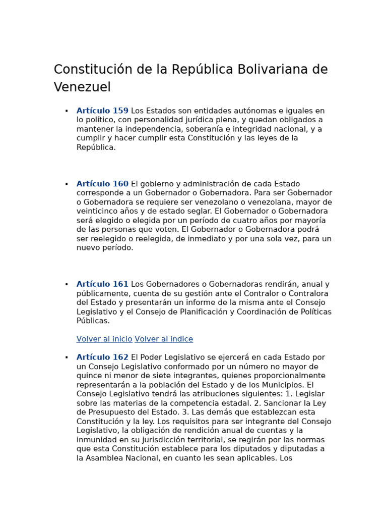 Estructura y Funciones de los Estados en Venezuela | PDF | Estado ...