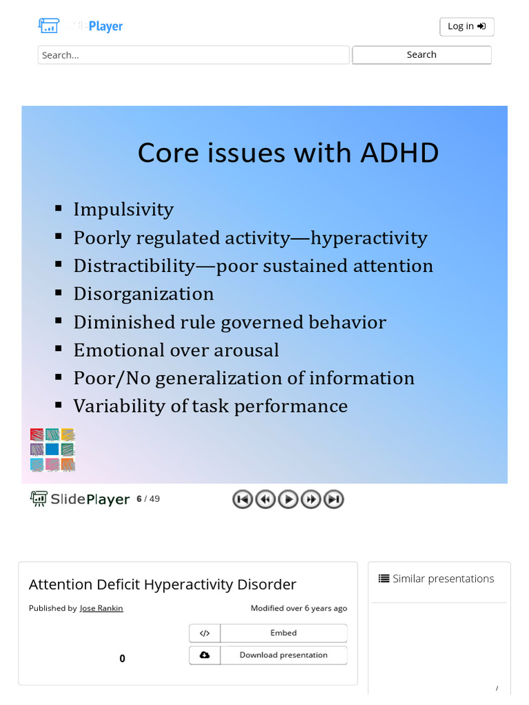 Attention Deficit Hyperactivity Disorder - PPT Download | PDF ...