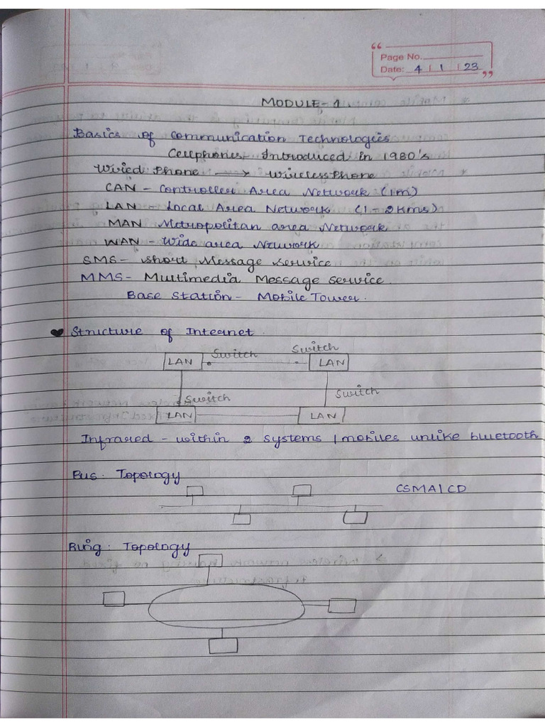 MCC Class Notes Module 1 2 and 3 | PDF