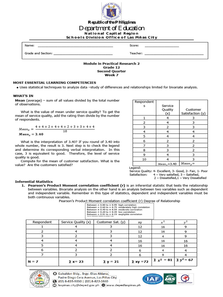 PR 2 Q2 Module 7 | PDF | P Value | Statistics
