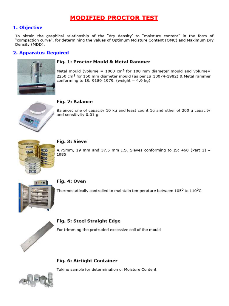 Modified Proctor Test | PDF | Earth Sciences