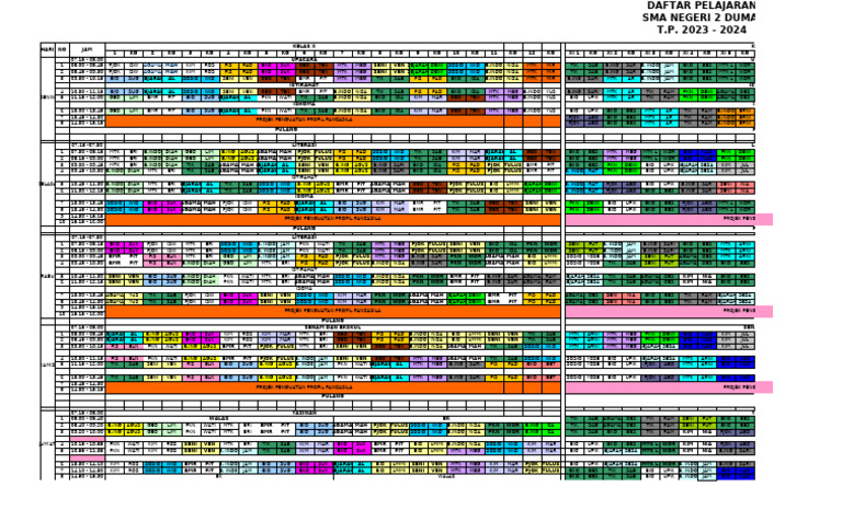 Jadwal - Roster Terbaru 2023 | PDF